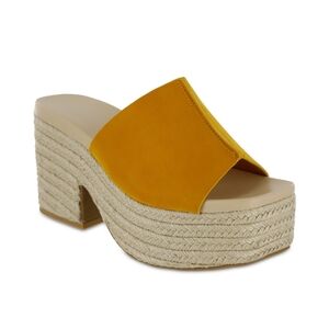 Eloquii Elements Women 3.5in Platform Mules Yellow Sz 9W